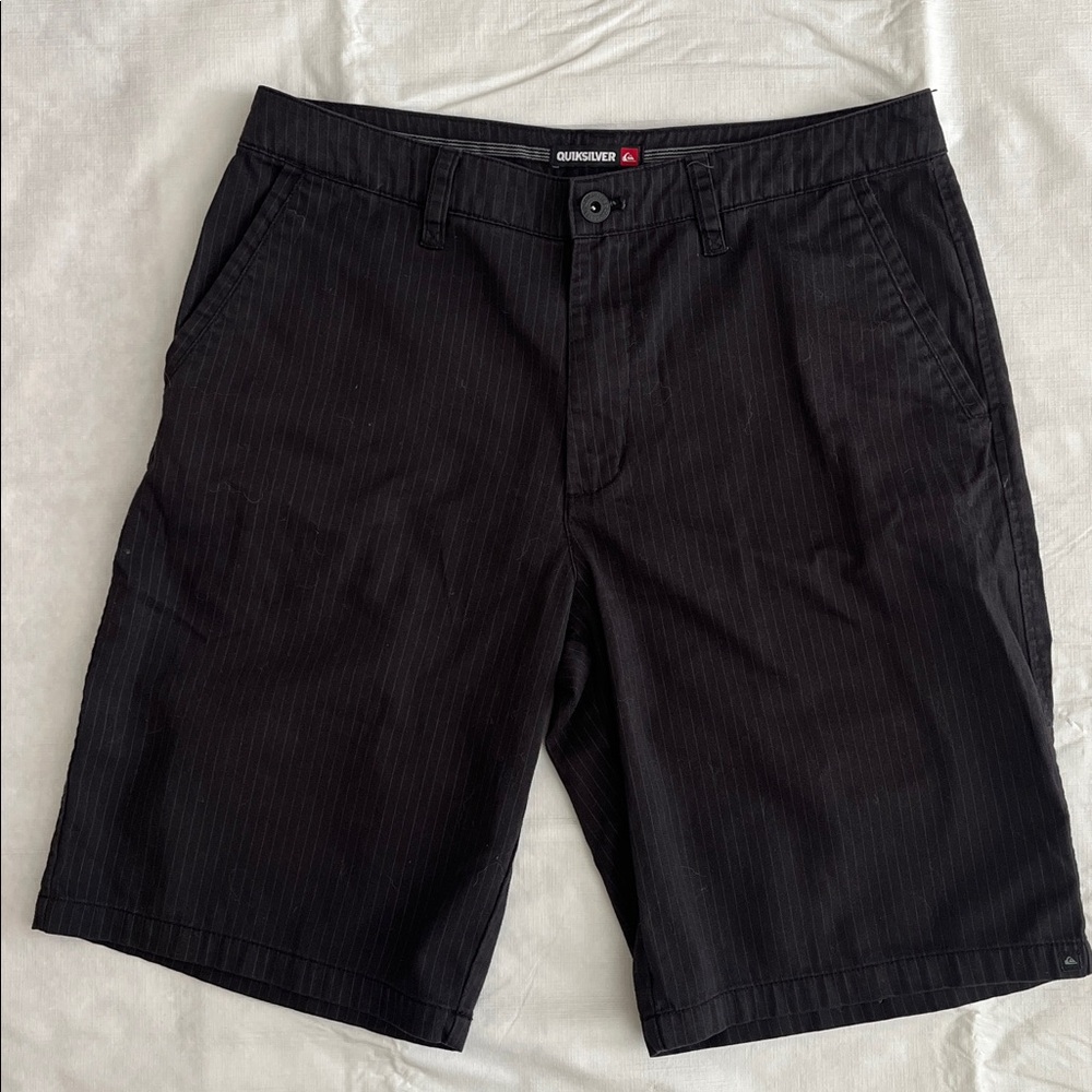 Quiksilver  Black Pinstriped Cargo Shorts